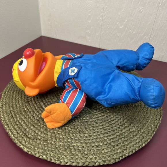 Vintage 1995 Tyco Ernie Doll Sesame Street Blue Overalls Soft Toy Washable - Picture 3 of 6